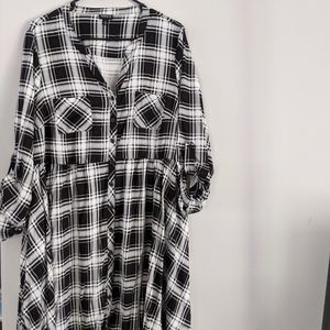 Torrid Plaid Challis Shirt-Dress 16/18 (Torrid 1)
